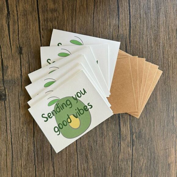 Blank Greeting Cards Fall Autumn Custom Art Cards Tablescape Avocado Gifts - Picture 1 of 3